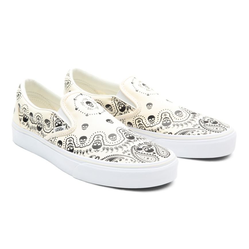 Vans Bandana Klassieke Slip-On Blanche | VN823A6CR02