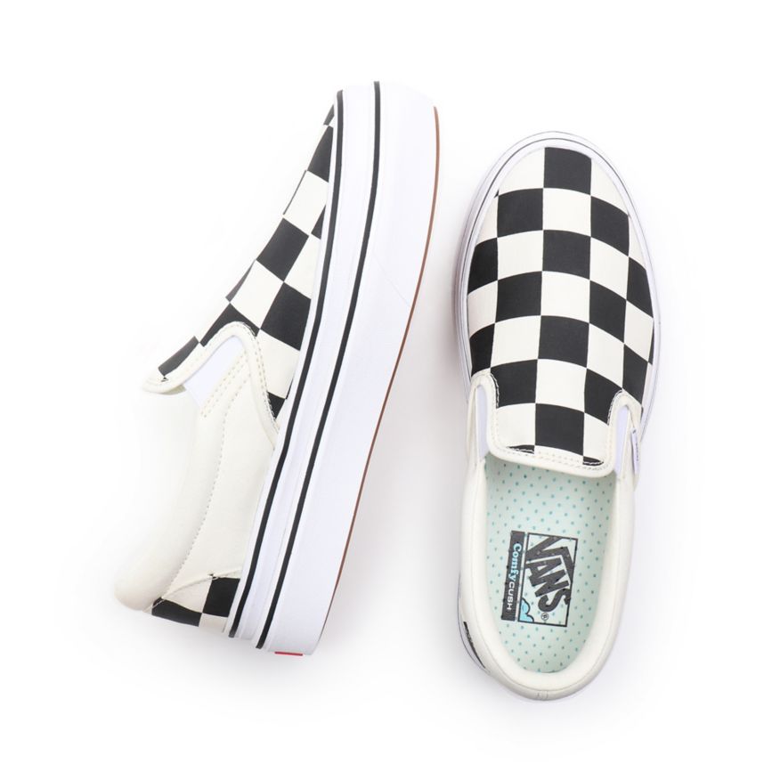 Vans Big Classics Checker Super ComfyCush Slip-On Blanche | VN223Q1TK39