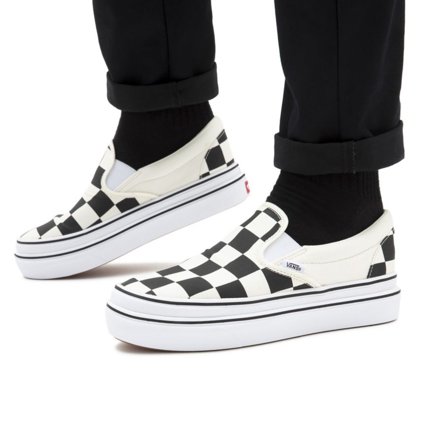 Vans Big Classics Checker Super ComfyCush Slip-On Blanche | VN223Q1TK39