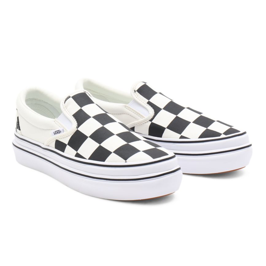 Vans Big Classics Checker Super ComfyCush Slip-On Blanche | VN223Q1TK39