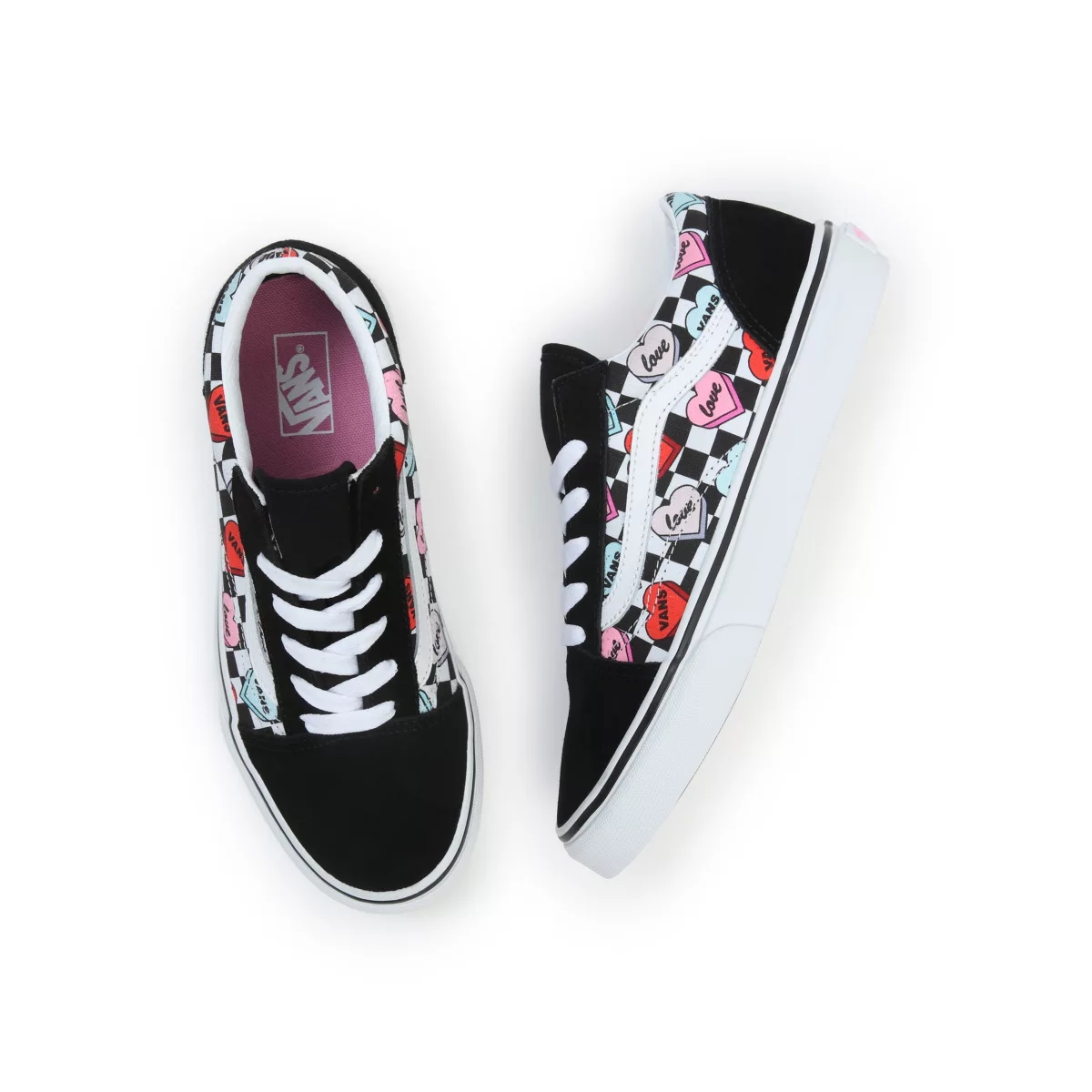 Vans Candy Hearts Old Skool Noir | VN565C2ZO80
