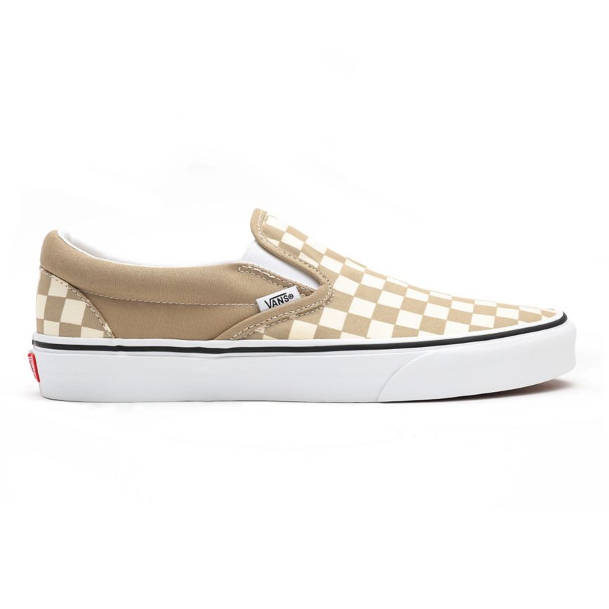 Vans Checkerboard Klassieke Slip-On Beige | VN389D8MS31