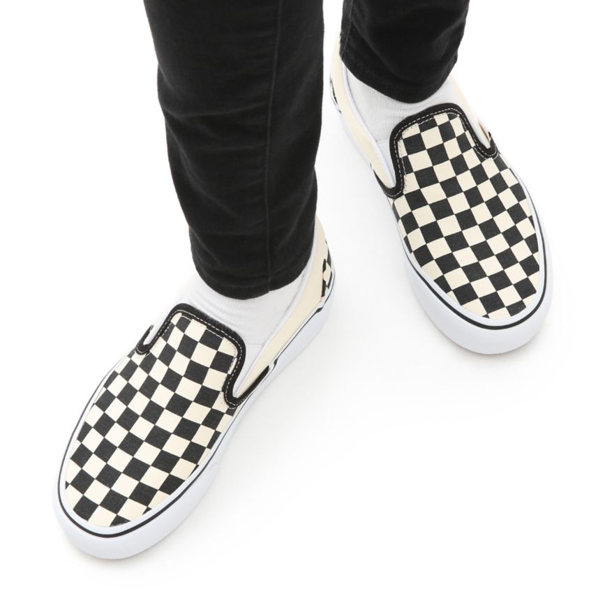 Vans Checkerboard Klassieke Slip-On Platform Noir | VN004X1TZ65