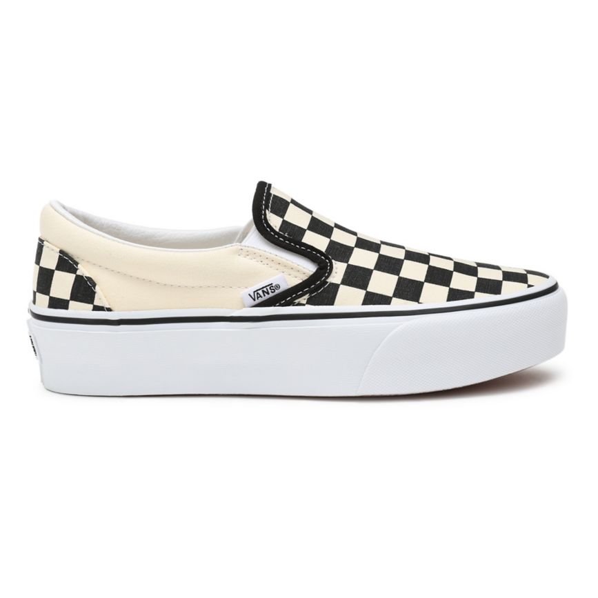 Vans Checkerboard Klassieke Slip-On Platform Noir | VN004X1TZ65