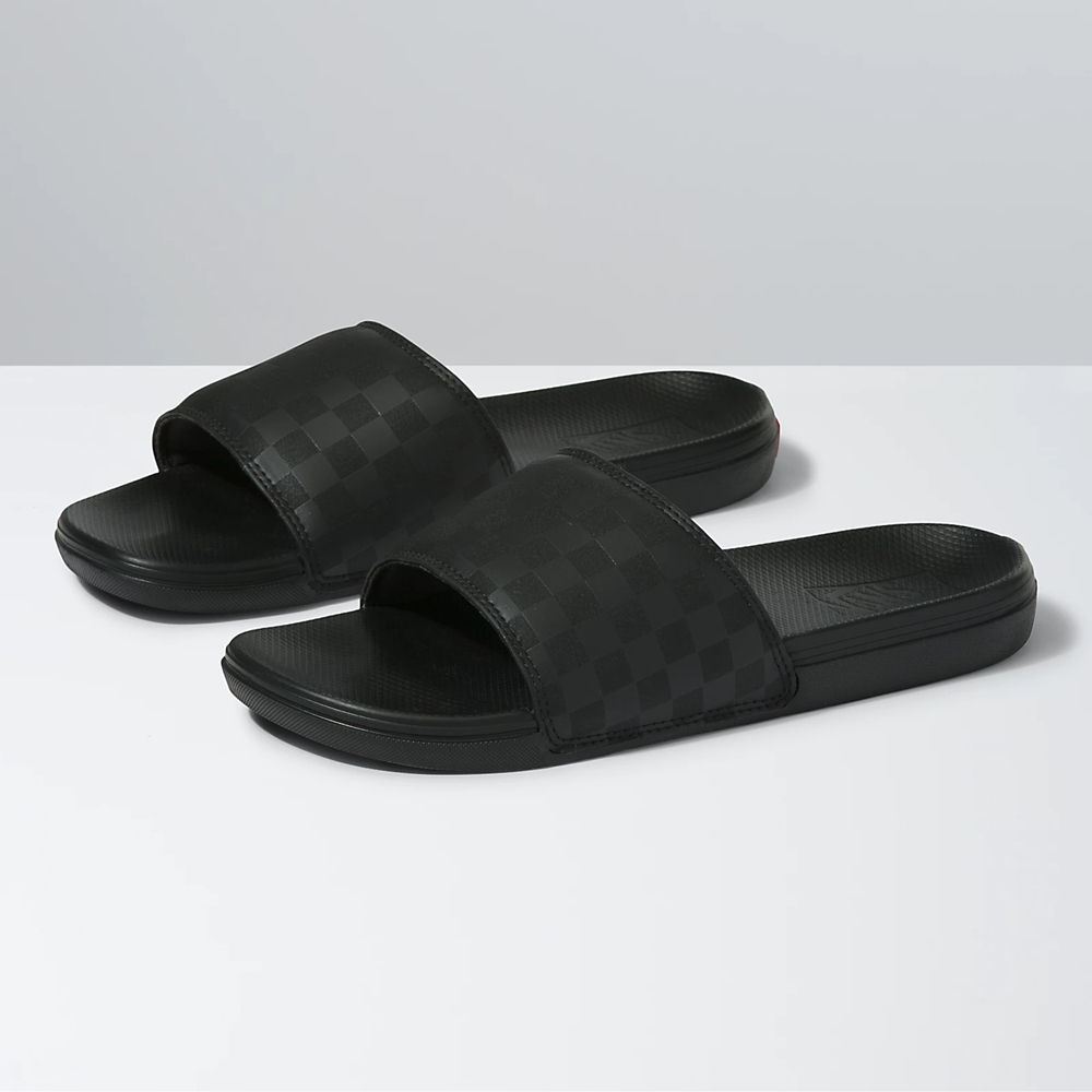 Vans Checkerboard La Costa Badslippers-On Noir | VN473A6VW62