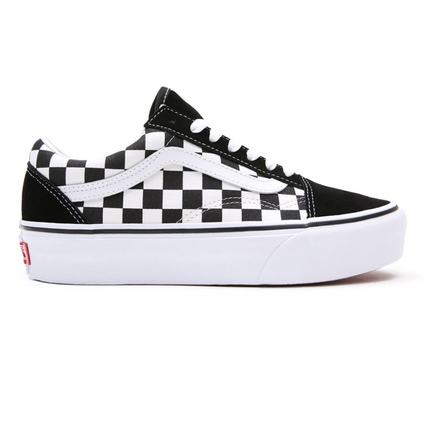 Vans Checkerboard Old Skool Platform Noir | VN639N7AA96