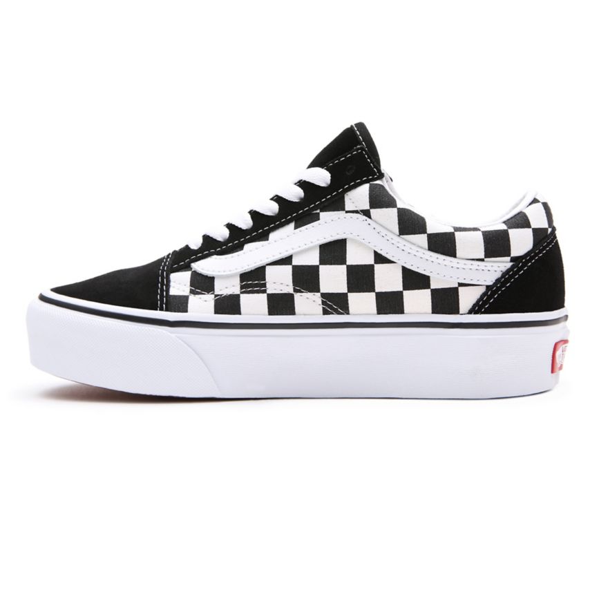 Vans Checkerboard Old Skool Platform Noir | VN639N7AA96