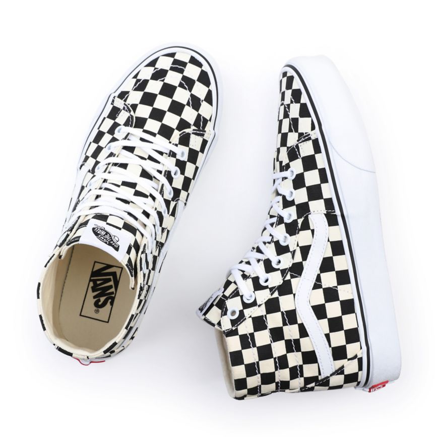 Vans Checkerboard Sk8-Hi Tapered Noir | VN646B3FQ48