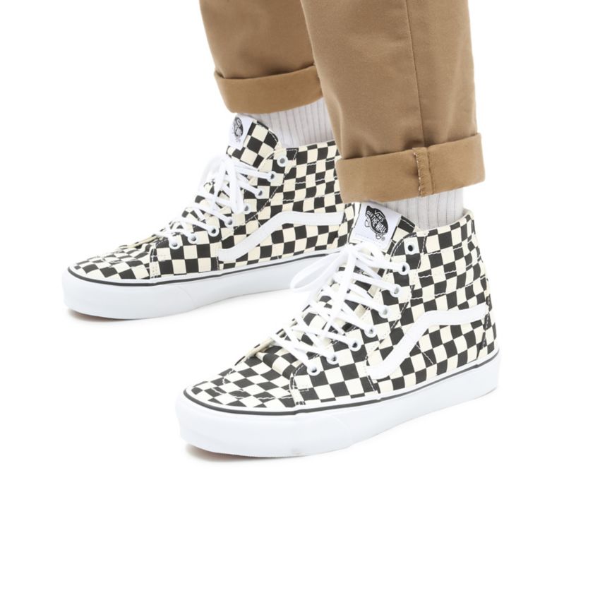 Vans Checkerboard Sk8-Hi Tapered Noir | VN646B3FQ48