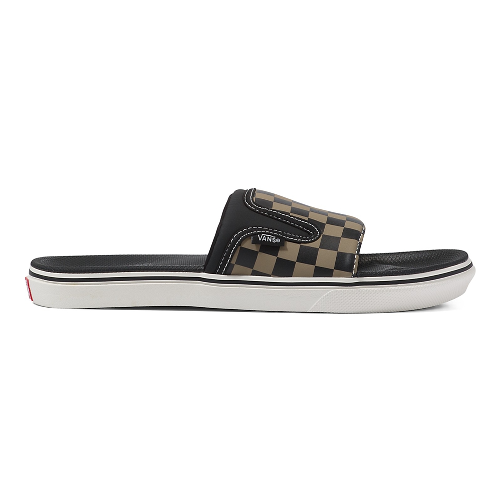 Vans Checkerboard Ultracush Badslippers-On Noir | VN661I4MW18
