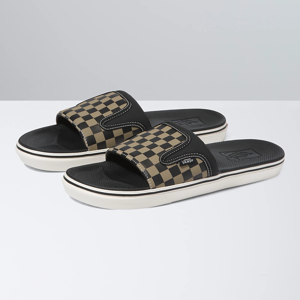 Vans Checkerboard Ultracush Badslippers-On Noir | VN661I4MW18