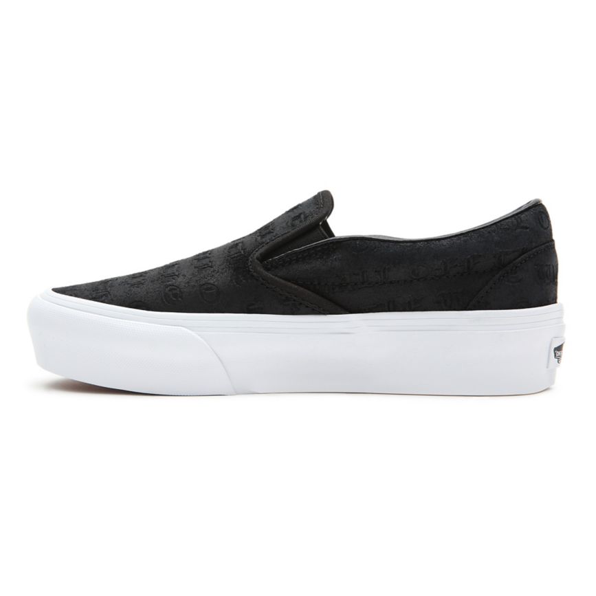 Vans Deboss OTW Klassieke Slip-On Platform Noir | VN469J5CC33