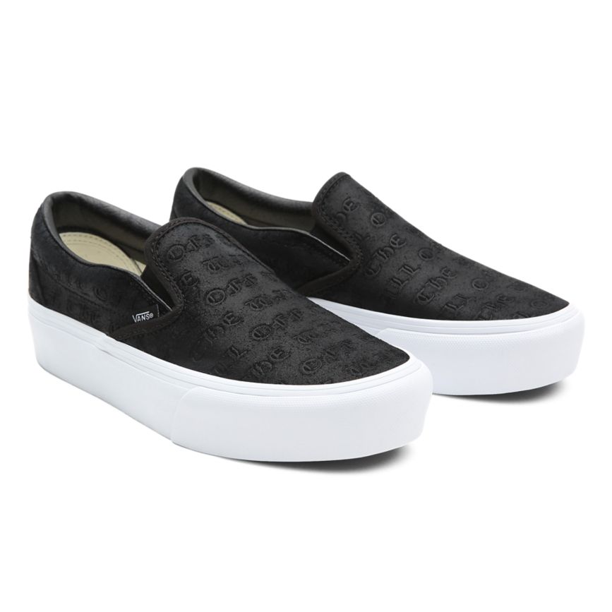 Vans Deboss OTW Klassieke Slip-On Platform Noir | VN469J5CC33