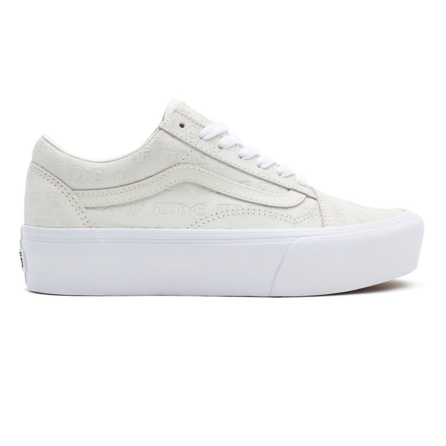 Vans Deboss Otw Old Skool Platform Blanche | VN386C0DQ72