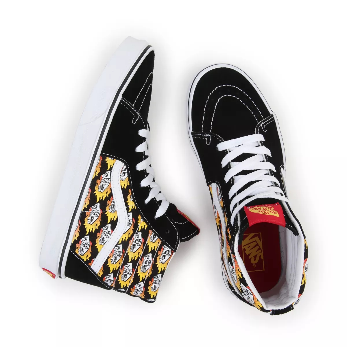Vans Flame Logo Repeat Sk8-Hi Noir | VN268Q3VB65