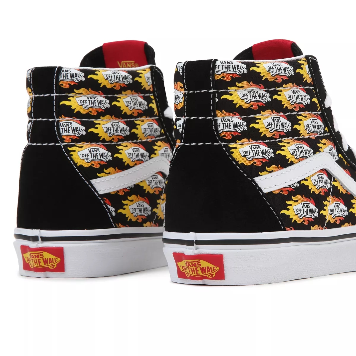 Vans Flame Logo Repeat Sk8-Hi Noir | VN268Q3VB65