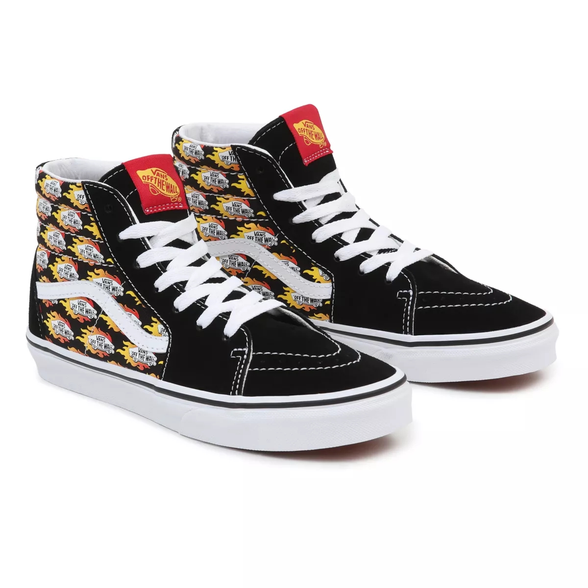 Vans Flame Logo Repeat Sk8-Hi Noir | VN268Q3VB65