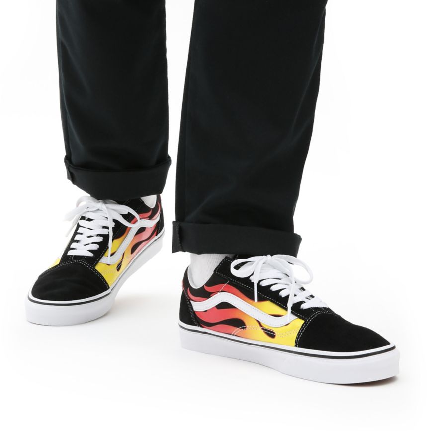 Vans Flame Old Skool Noir | VN163H9LW55