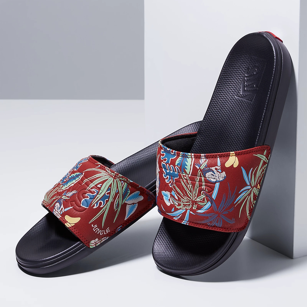 Vans Hawaiian Jungle La Costa Badslippers-On Rouge | VN635Y4LS34