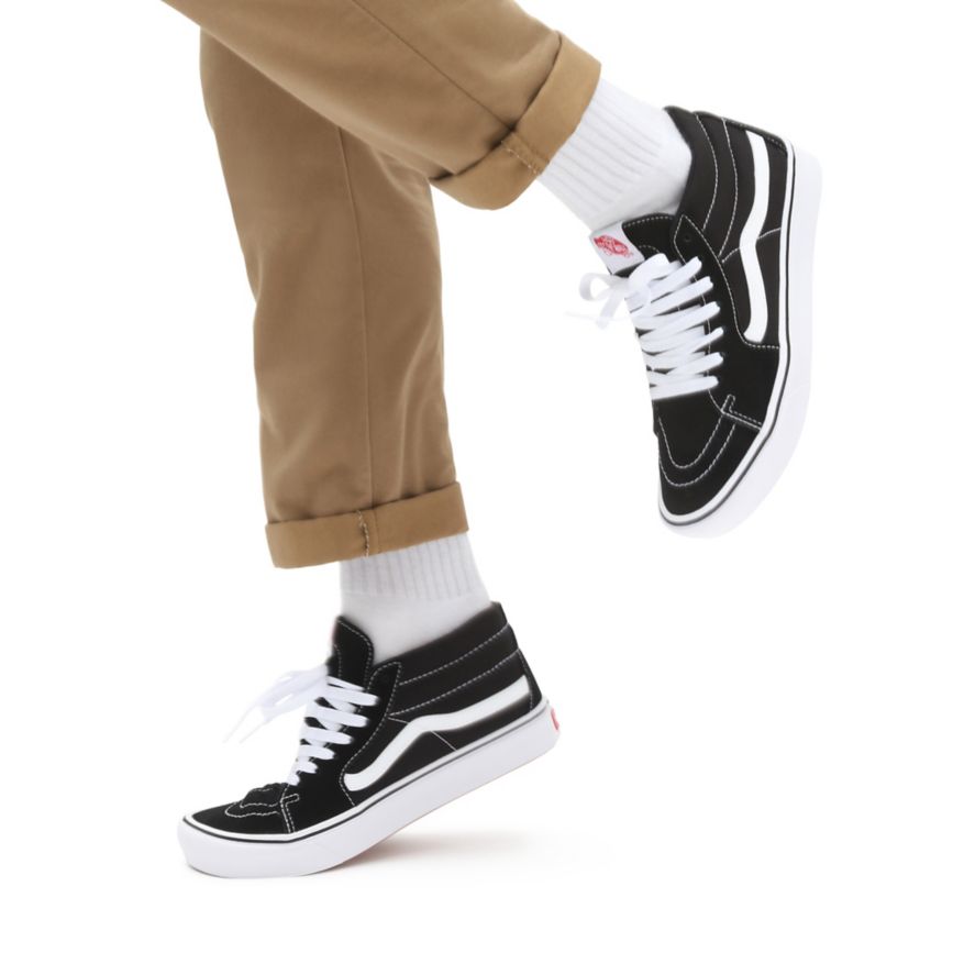 Vans Klassieke ComfyCush Sk8-Mid Noir | VN027M8NS14