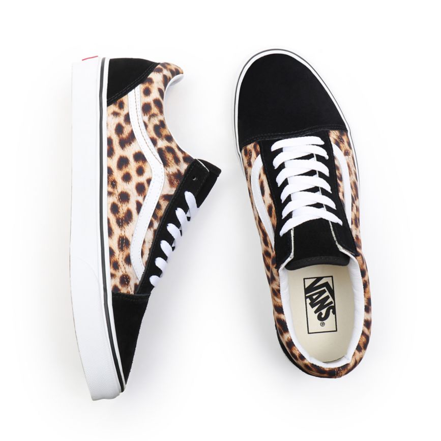 Vans Leopard Old Skool Noir | VN691N6DM52