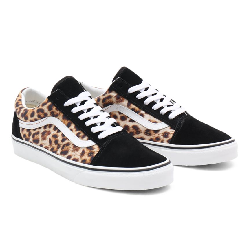 Vans Leopard Old Skool Noir | VN691N6DM52