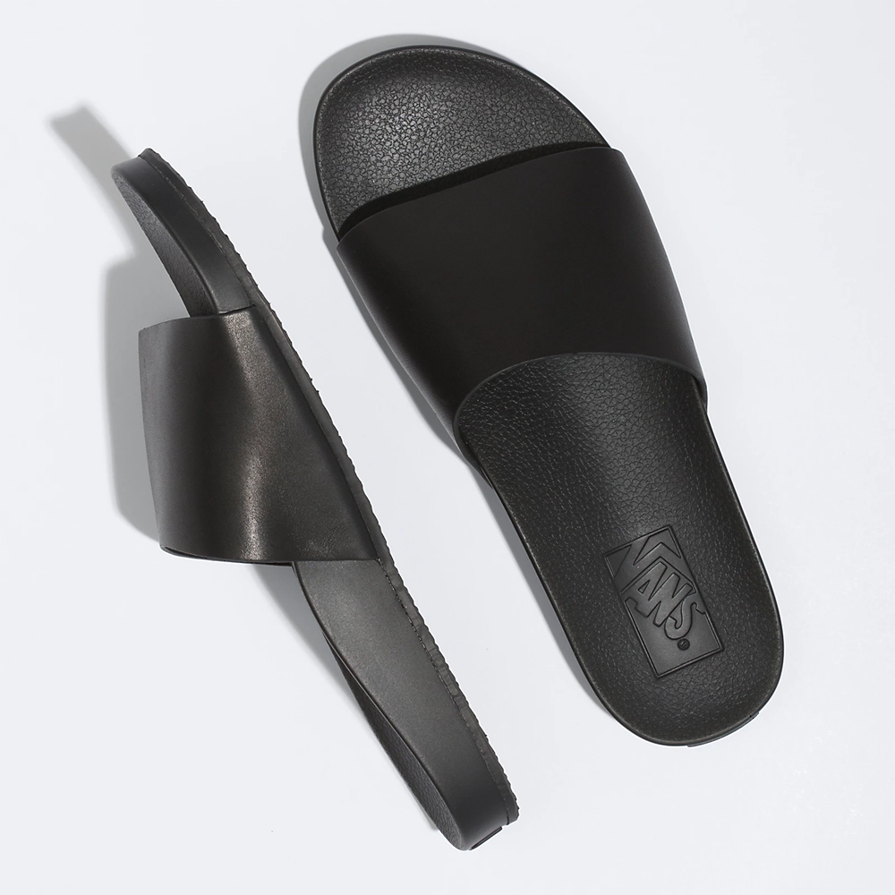 Vans Leren Decon Badslippers Noir | VN913I4UU42