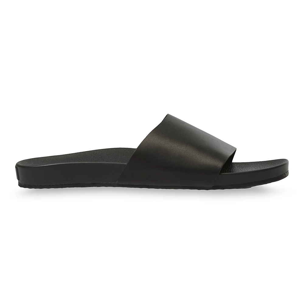 Vans Leren Decon Badslippers Noir | VN913I4UU42