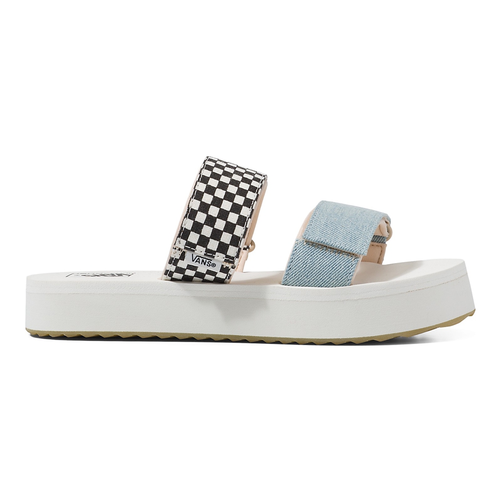 Vans Mix Match Cayucas Badslippers Mega Platform Blanche | VN584E0NB11
