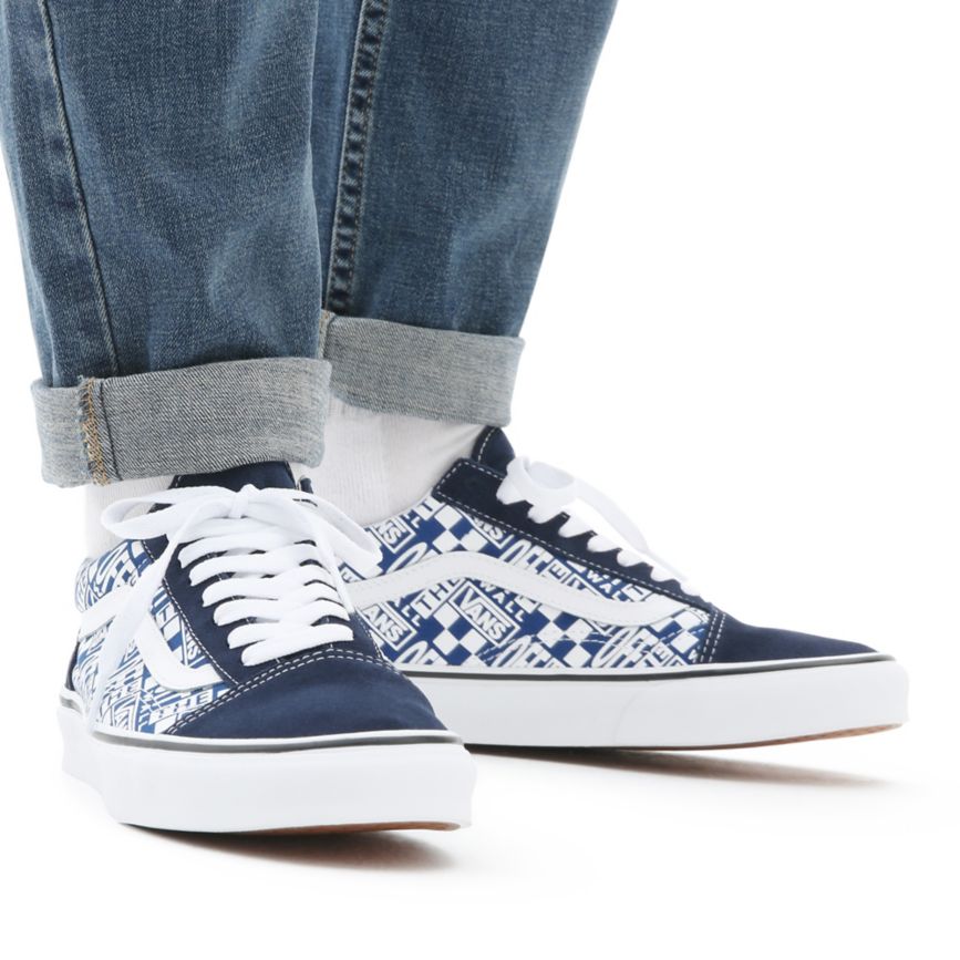 Vans Off The Wall Old Skool Bleu | VN518I7QZ16