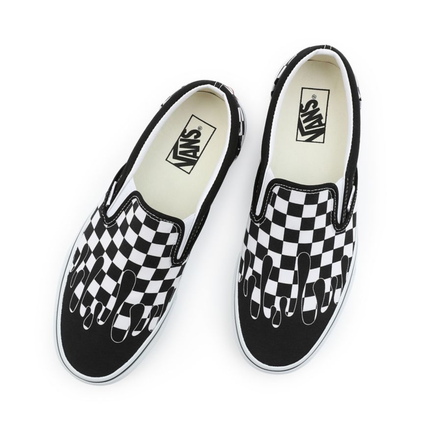 Vans Paint Drip Checkerboard Klassieke Slip-On Noir | VN341V1CS45