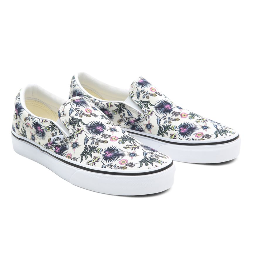 Vans Paradise Floral Klassieke Slip-On Blanche | VN064W5OQ04