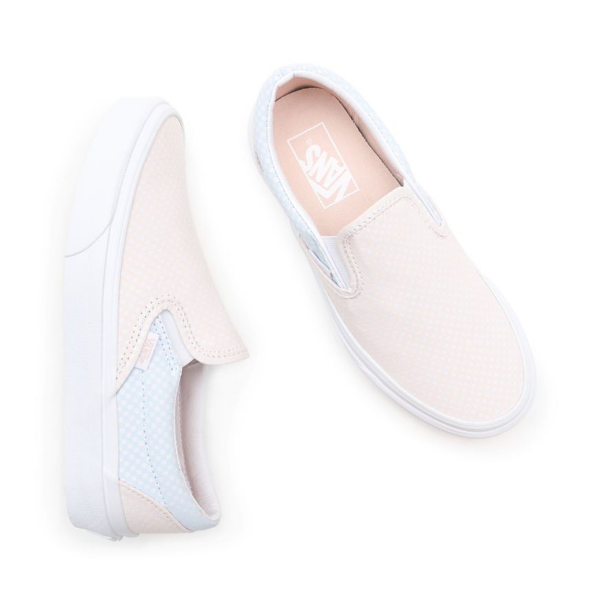 Vans Pastel Checkerboard Klassieke Slip-On Blanche | VN412N0RJ46