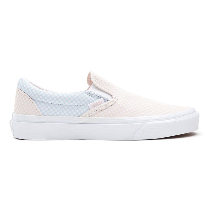 Vans Pastel Checkerboard Klassieke Slip-On Blanche | VN412N0RJ46