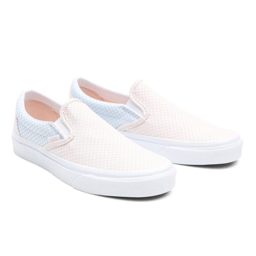 Vans Pastel Checkerboard Klassieke Slip-On Blanche | VN412N0RJ46