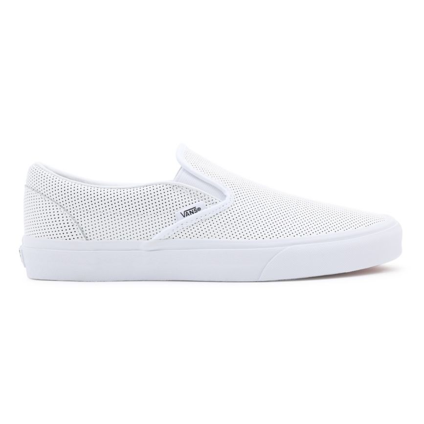 Vans Perf Leren Klassieke Slip-On Blanche | VN568V1VU86