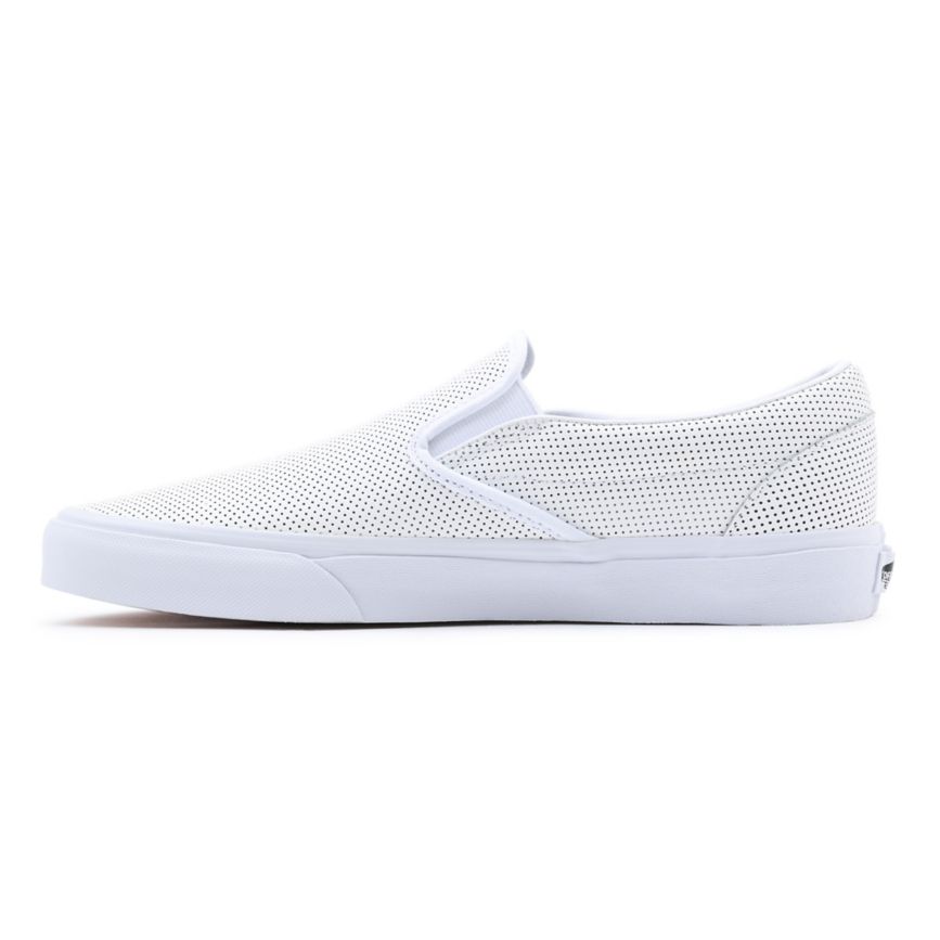 Vans Perf Leren Klassieke Slip-On Blanche | VN568V1VU86