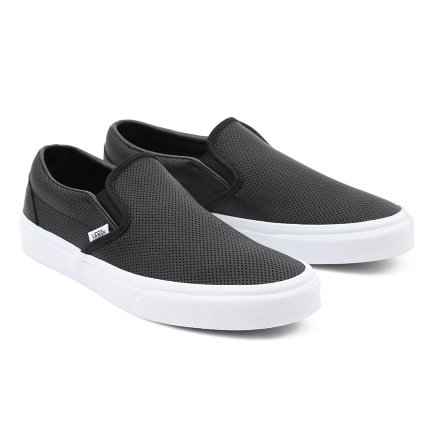Vans Perf Leren Klassieke Slip-On Noir | VN433P4OW60