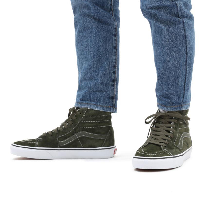 Vans Pig Suede SK8-Hi Olijfgroen | VN715T4ZA92