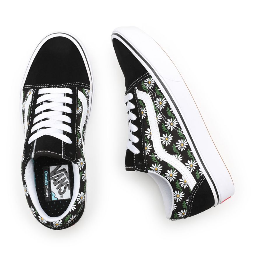 Vans Scribble Flower ComfyCush Old Skool Noir | VN441O8KZ66