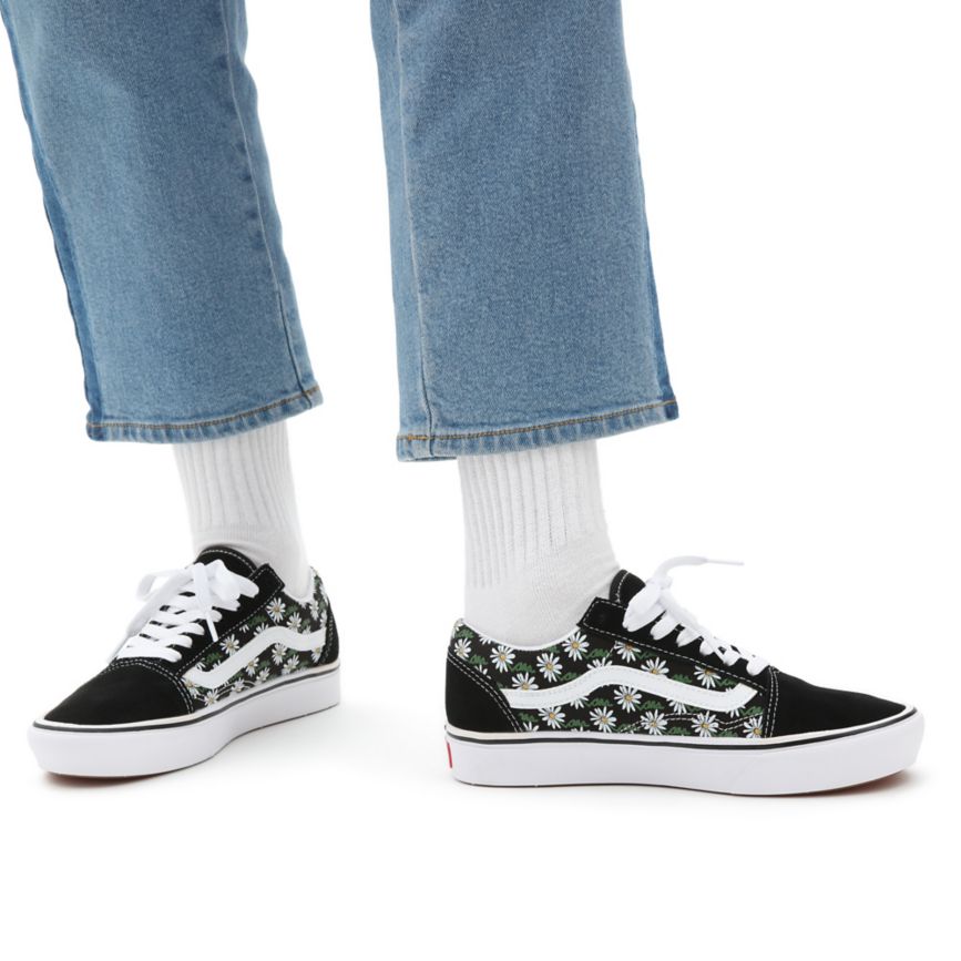 Vans Scribble Flower ComfyCush Old Skool Noir | VN441O8KZ66