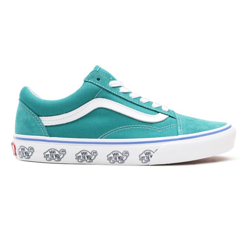 Vans Sidewall Print Old Skool Turquoise | VN539V0VR64