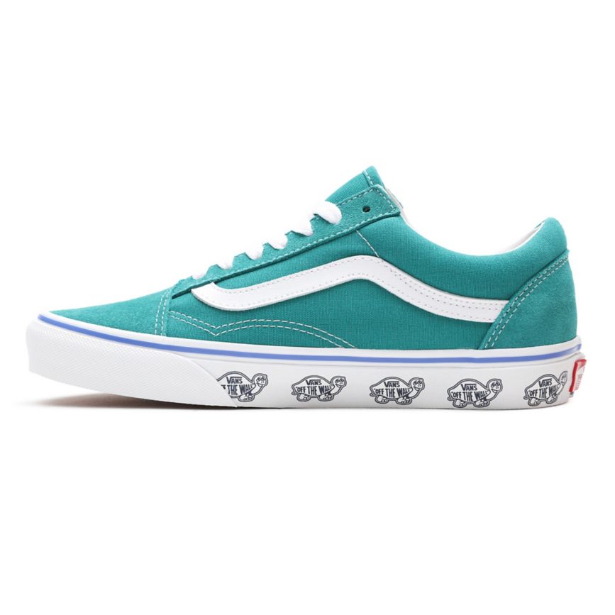 Vans Sidewall Print Old Skool Turquoise | VN539V0VR64