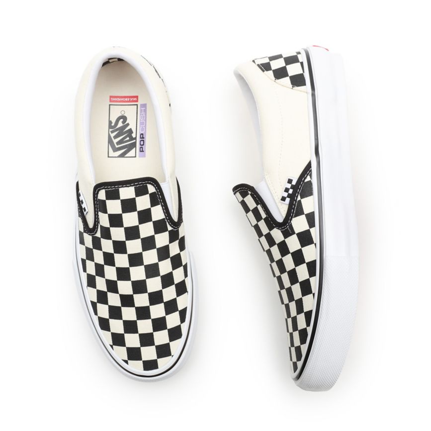 Vans Skate Checkerboard Slip-On Blanche | VN296O5OS34