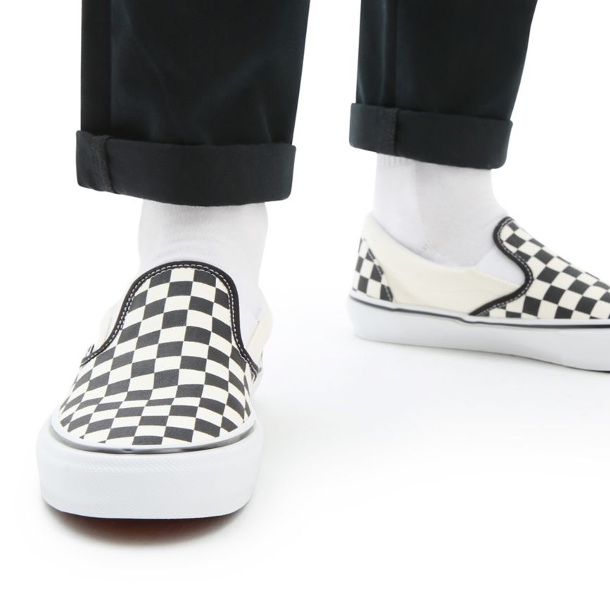 Vans Skate Checkerboard Slip-On Blanche | VN296O5OS34