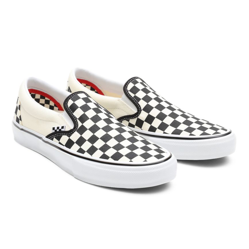 Vans Skate Checkerboard Slip-On Blanche | VN296O5OS34