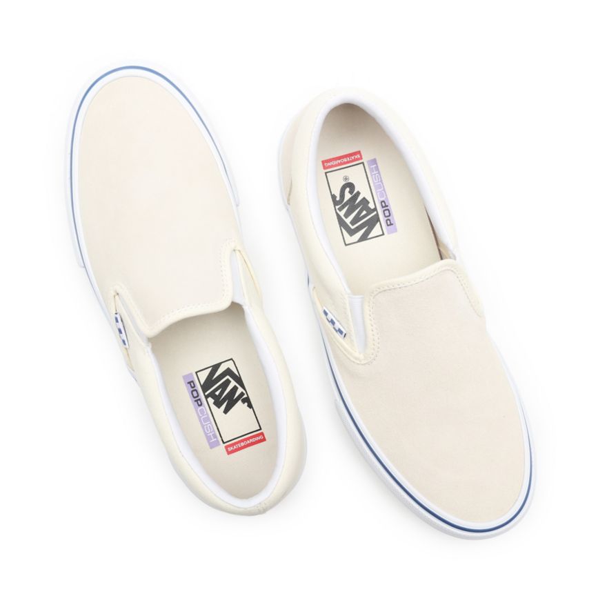 Vans Skate Slip-On Blanche | VN524Y3LX59