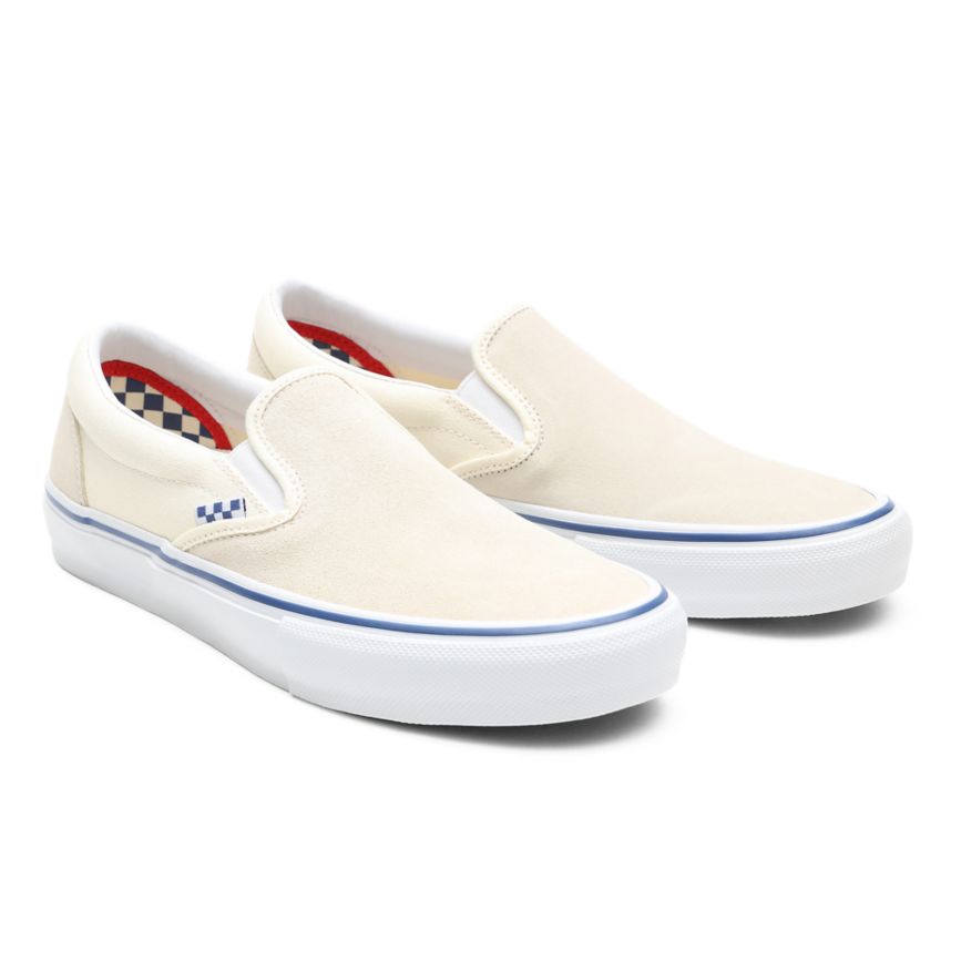 Vans Skate Slip-On Blanche | VN524Y3LX59