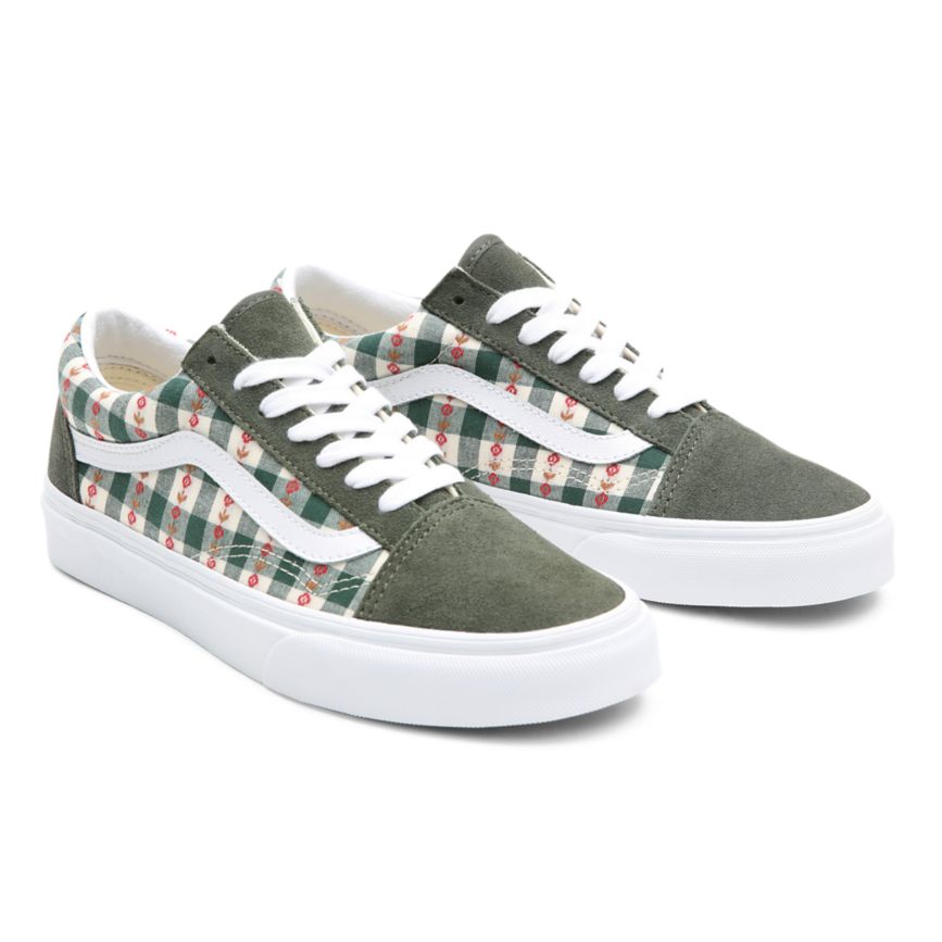 Vans Spring Daze Old Skool Vert Foncé | VN738Q9FV61