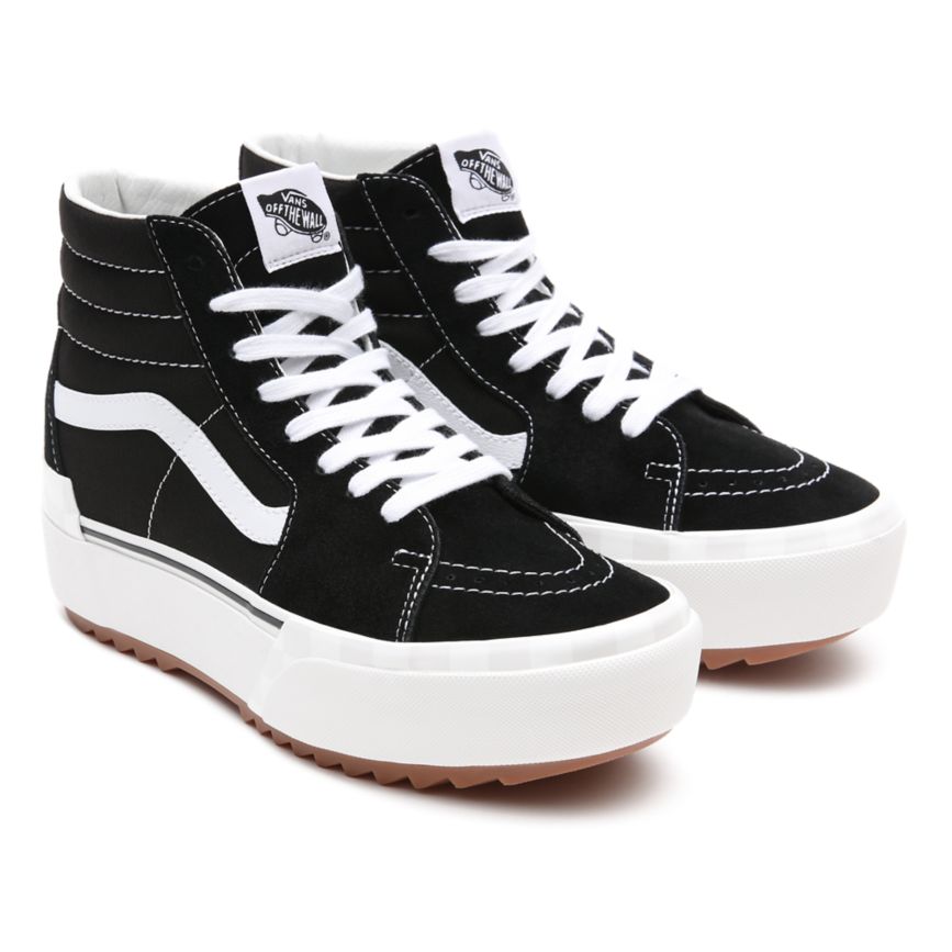 Vans Suede Canvas Sk8-Hi Stacked Noir | VN938I0MN81